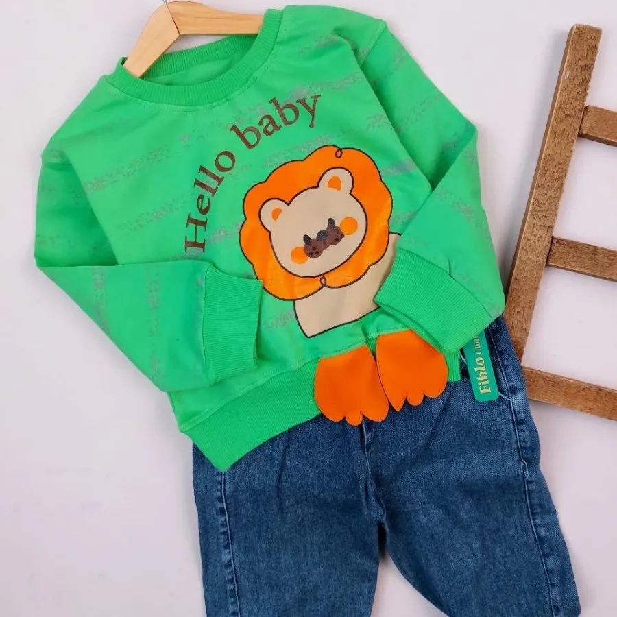 بلوز و شلوار جین شیر ?