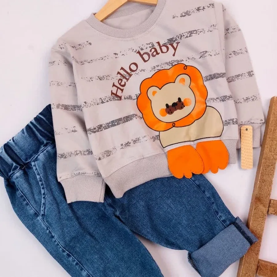 بلوز و شلوار جین شیر ?