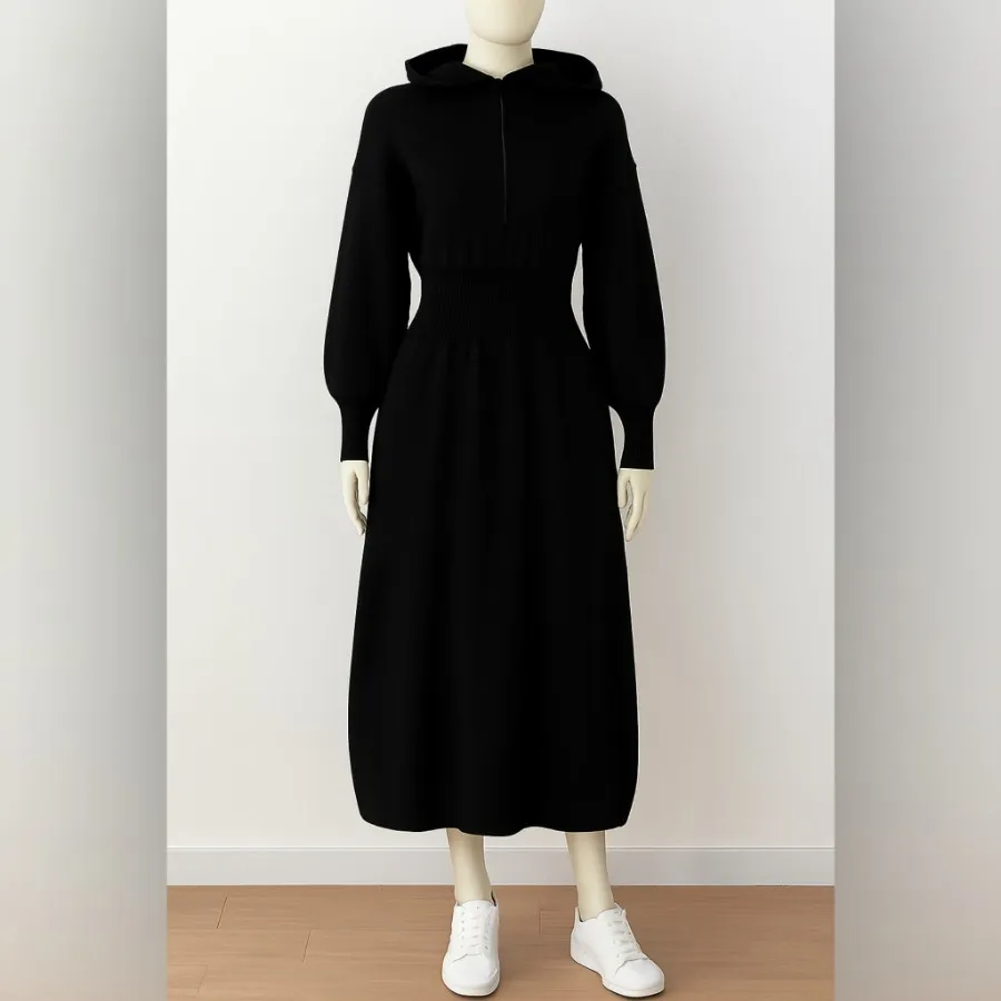 پیراهن بافت کلاه دار