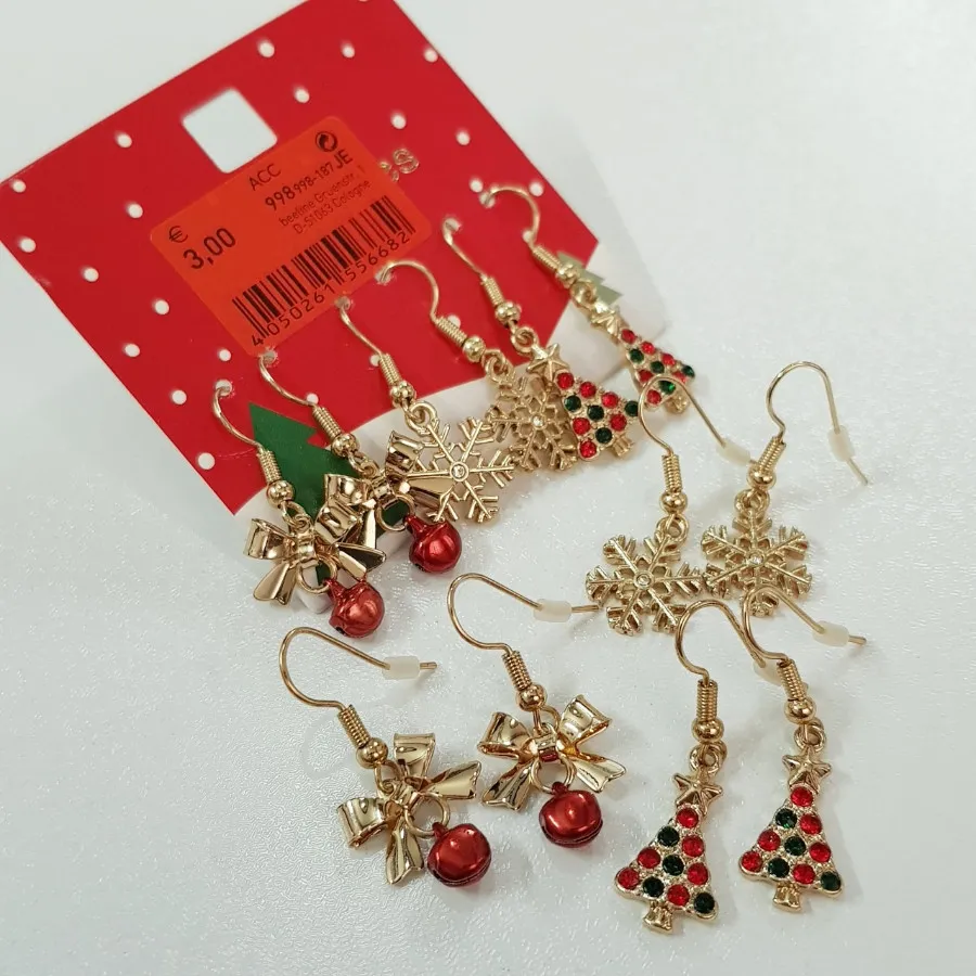 پک سه جفتی گوشواره کریسمس