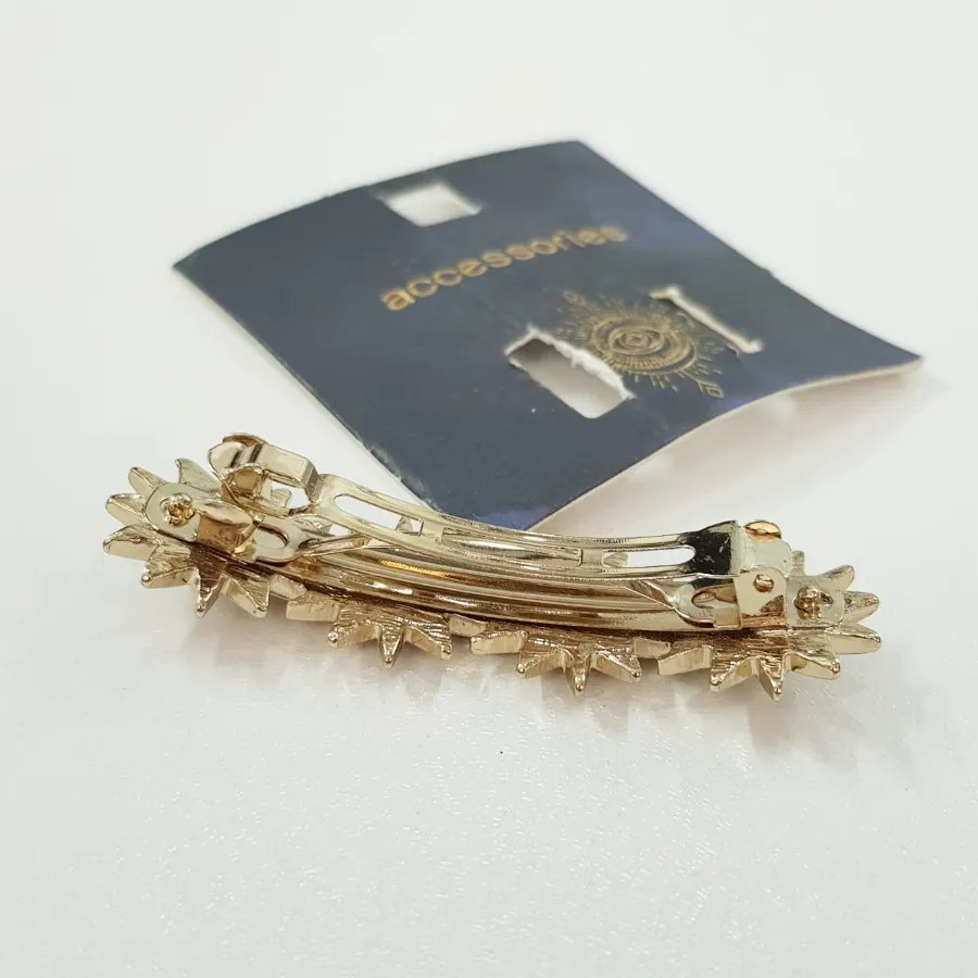 گیره مو کلیپسی طلایی