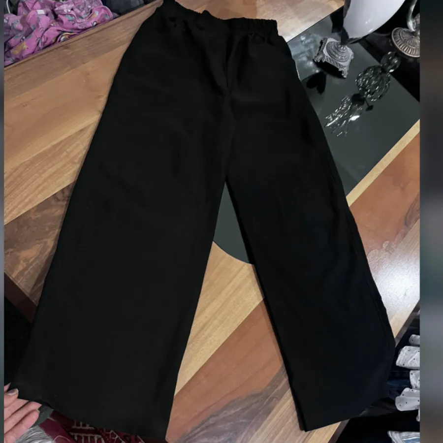 شلوار واید لگ کتان