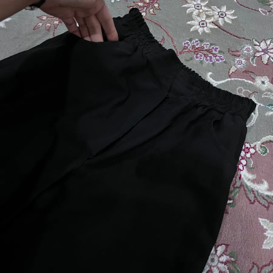 شلوار واید لگ کتان