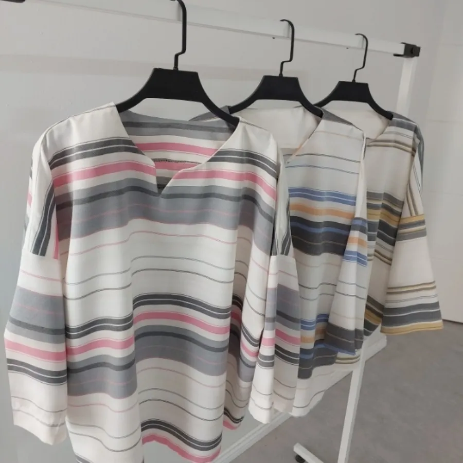 شومیز لینن یقه کوبایی