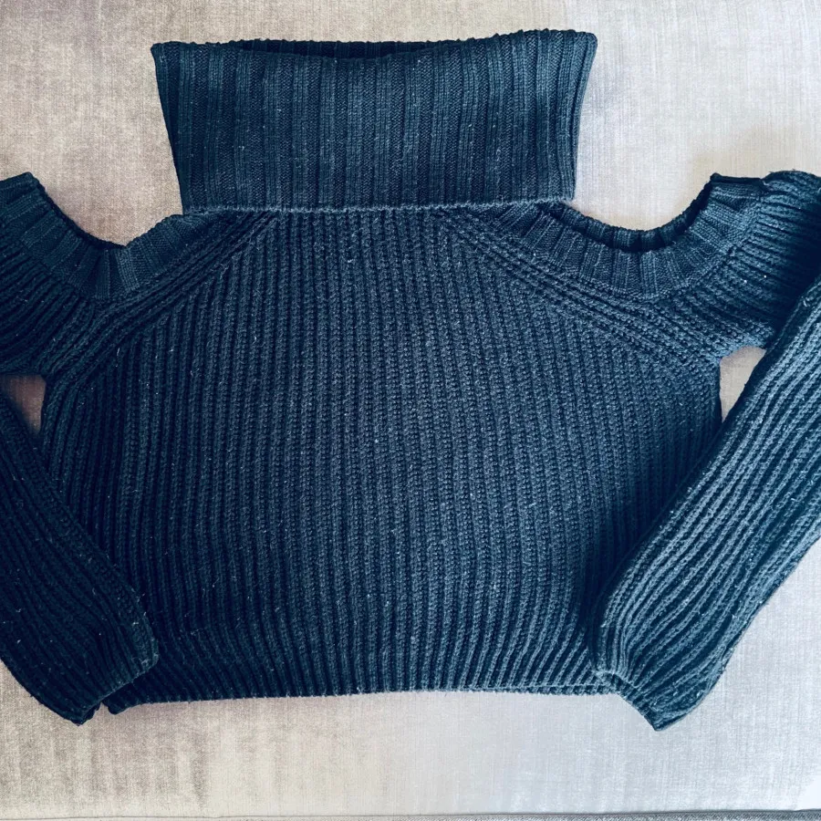 کراپ پلیور بافت یقه اسکی