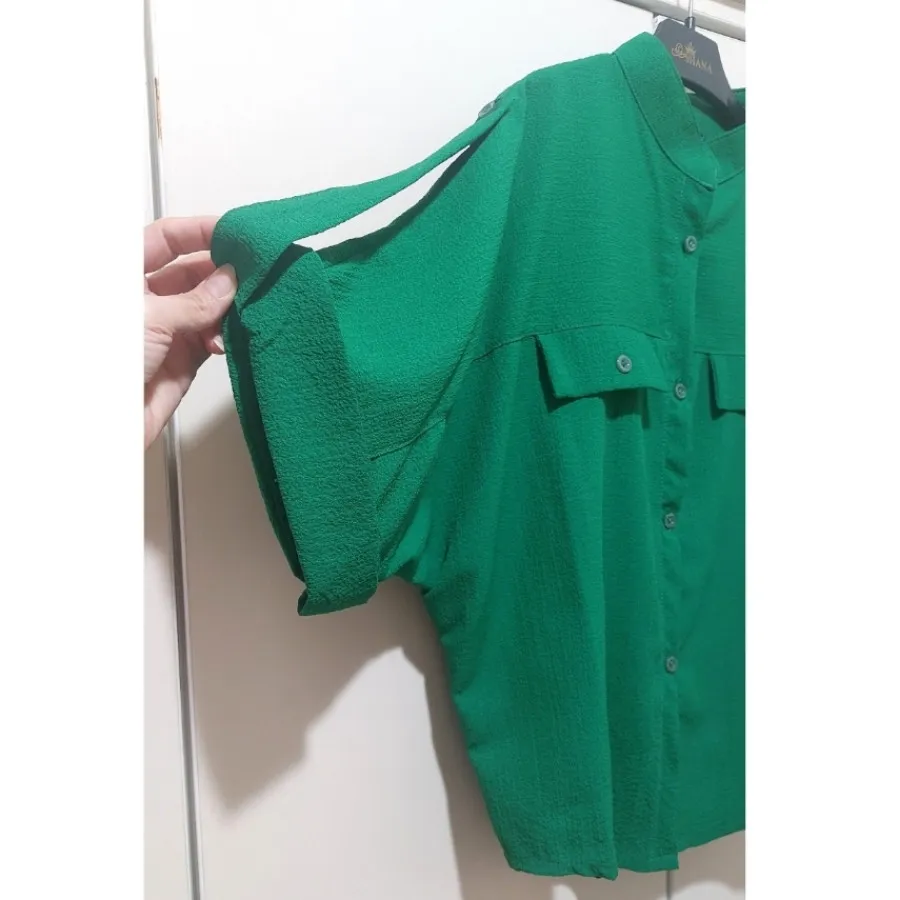 شومیز پفکی سبز بوتگا