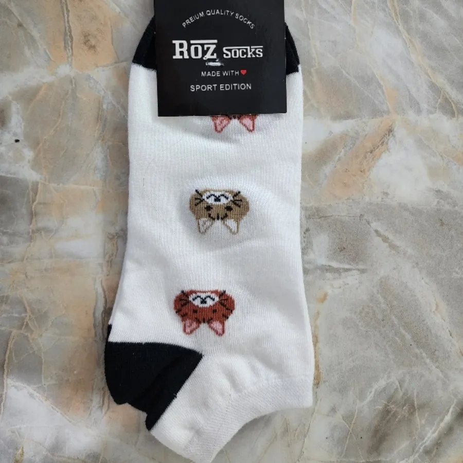 جوراب مچی سفید مشکی