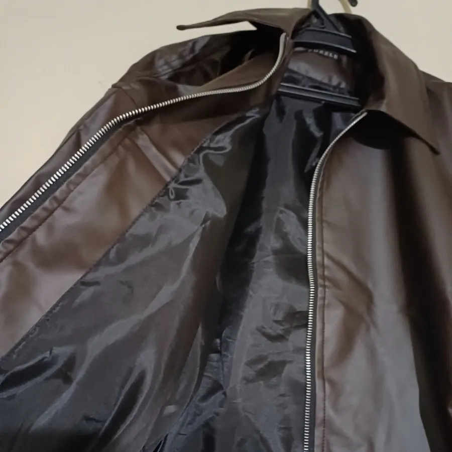 کت چرم قهوه ای