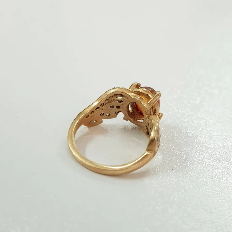 انگشتر طلاروس سنگ عقیق