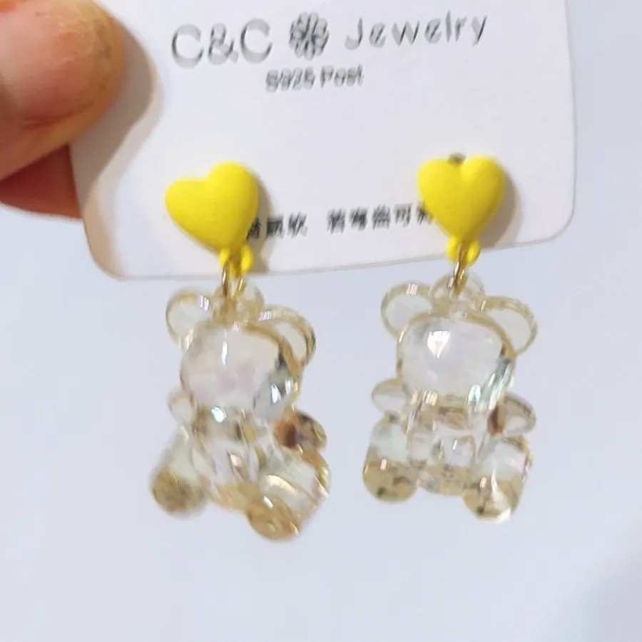 گوشواره خرسی میخ نقره