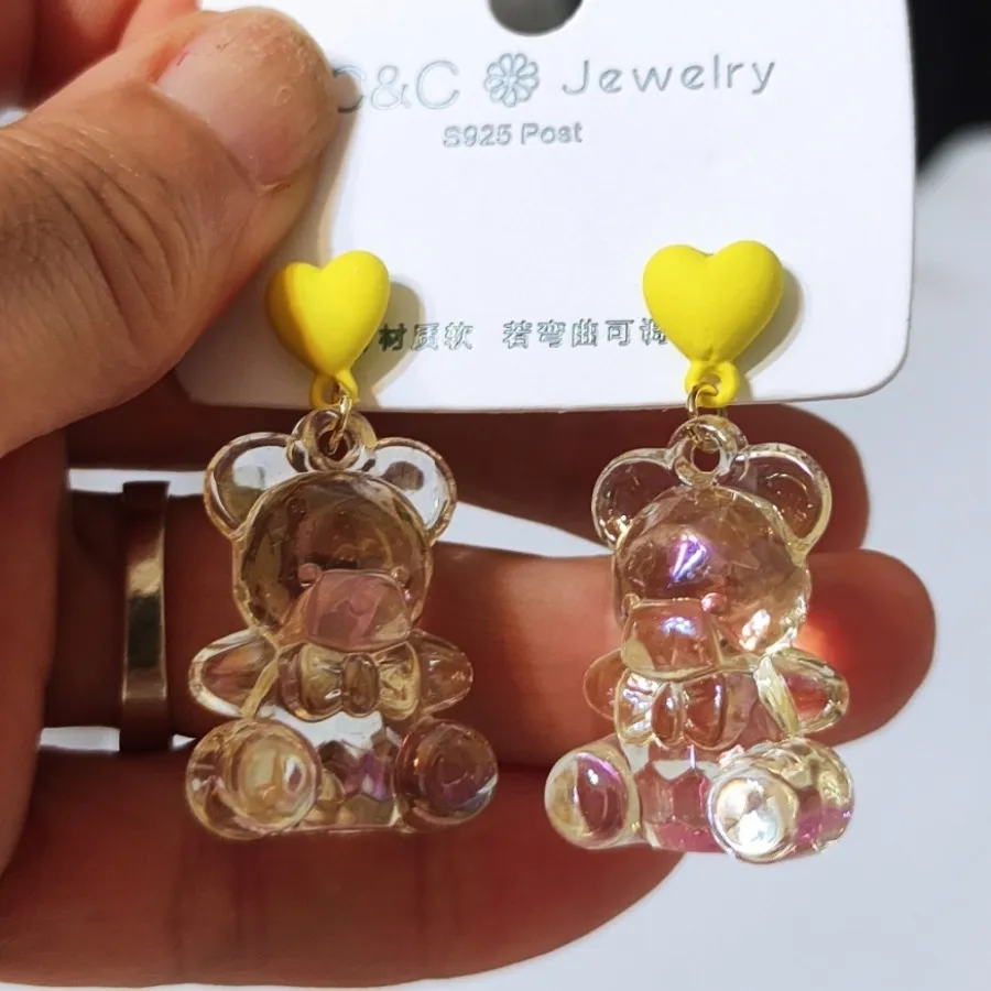 گوشواره خرسی میخ نقره