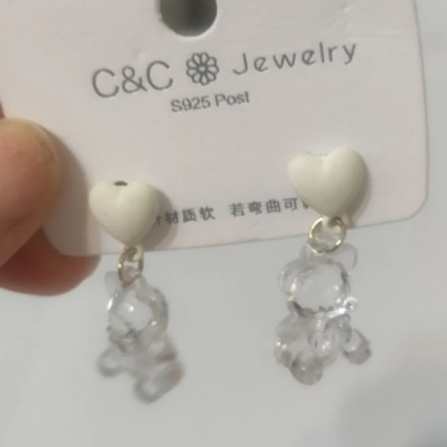 گوشواره خرس پاندامیخ نقره