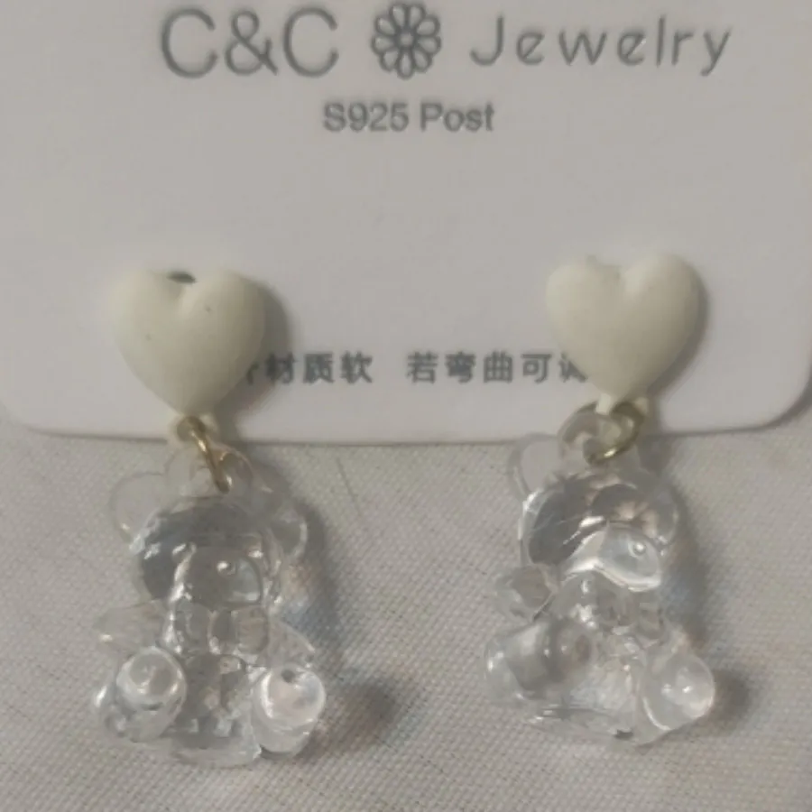 گوشواره خرس پاندامیخ نقره