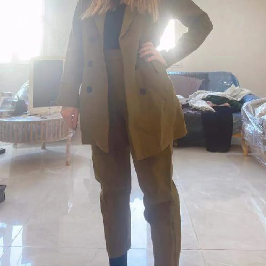 کت شلوار ست سبز رنگ