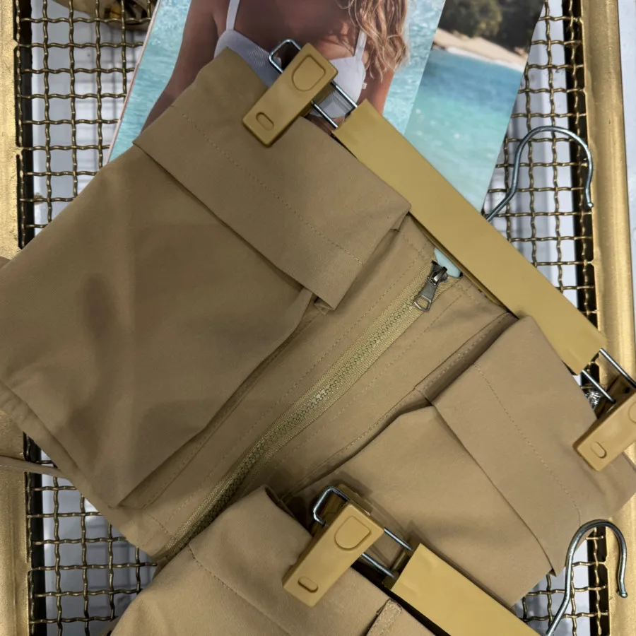 ست کراپ و دامن کتان