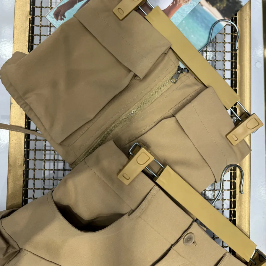 ست کراپ و دامن کتان