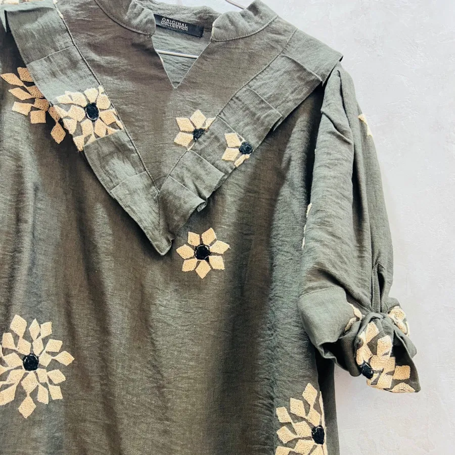 شومیز آستین پاپیونی