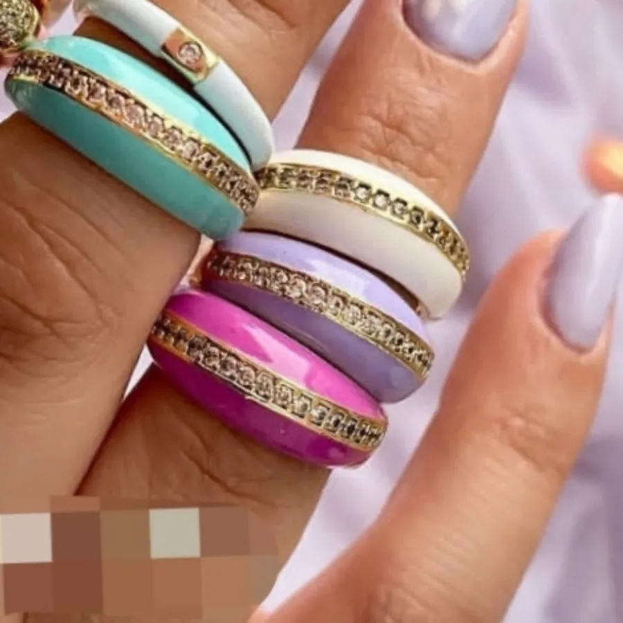 انگشترنگینی مینا کاری فری