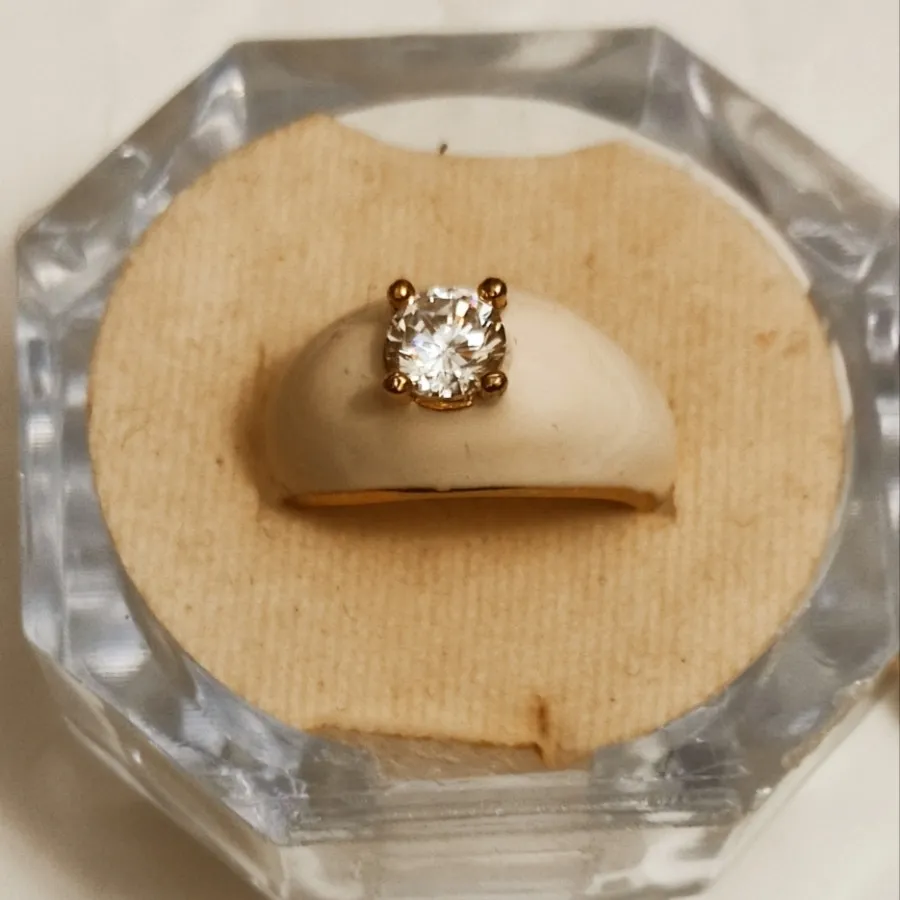 انگشتر تک نگین مینا کاری