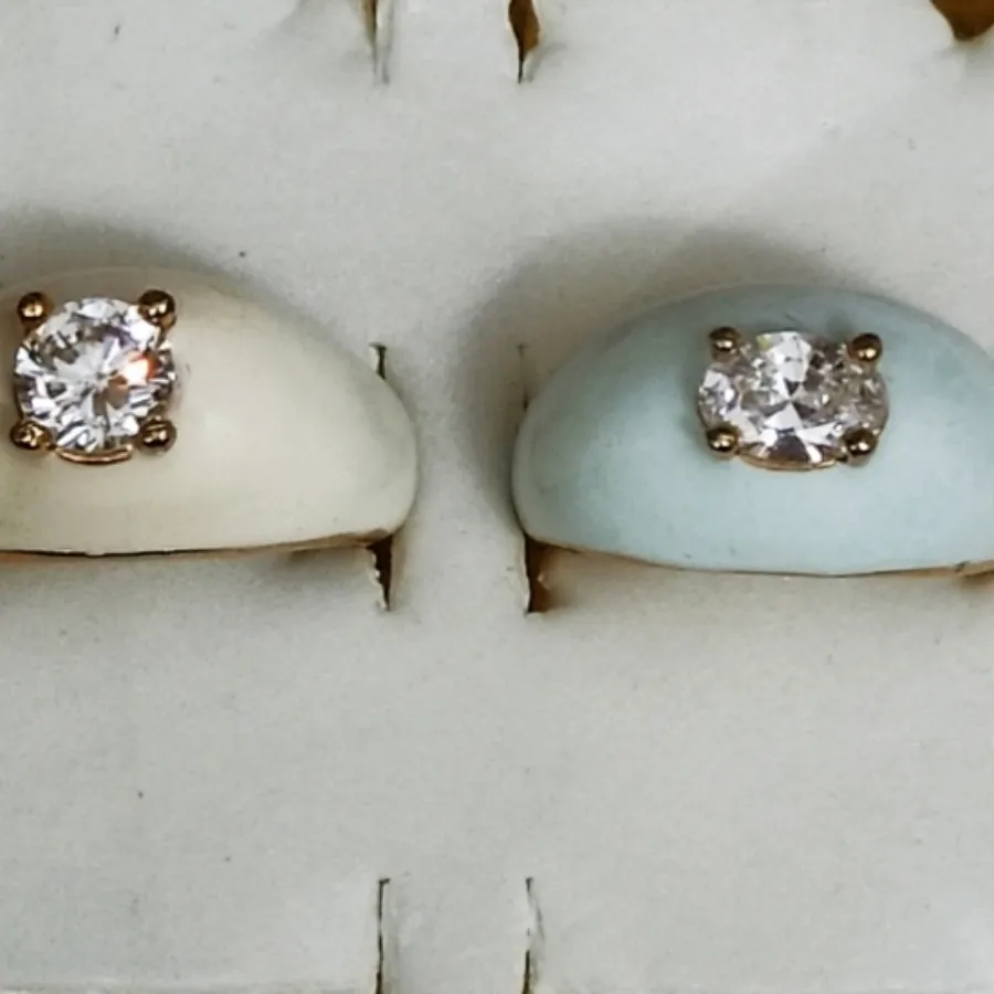 انگشتر تک نگین مینا کاری