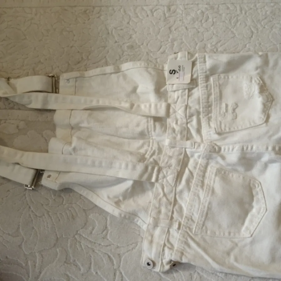 شلوار جین سفید زاپ دار