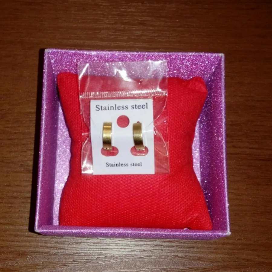 گوشواره استیل طلایی