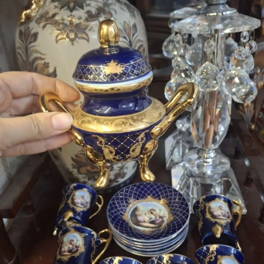 سرویس قهوه خوری سرمه ای