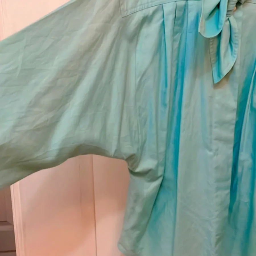 شومیز سبز ابی نخی