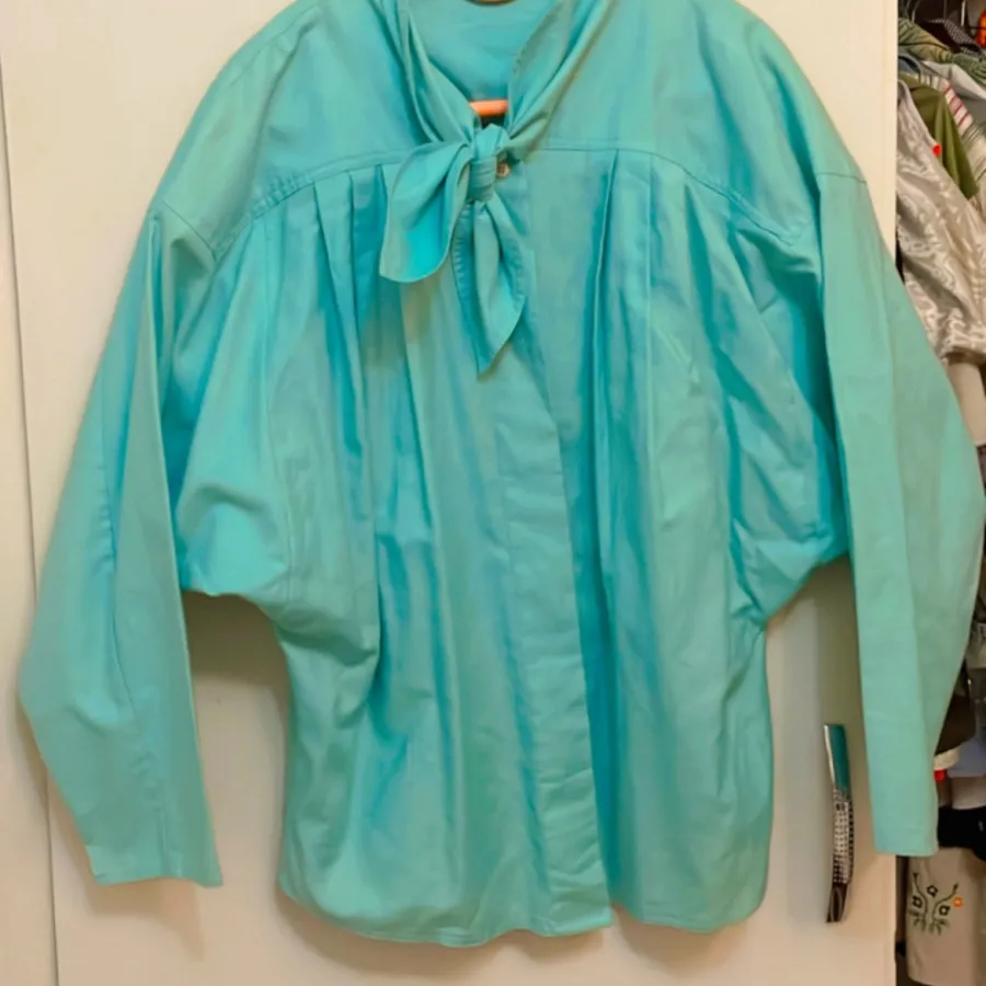 شومیز سبز ابی نخی