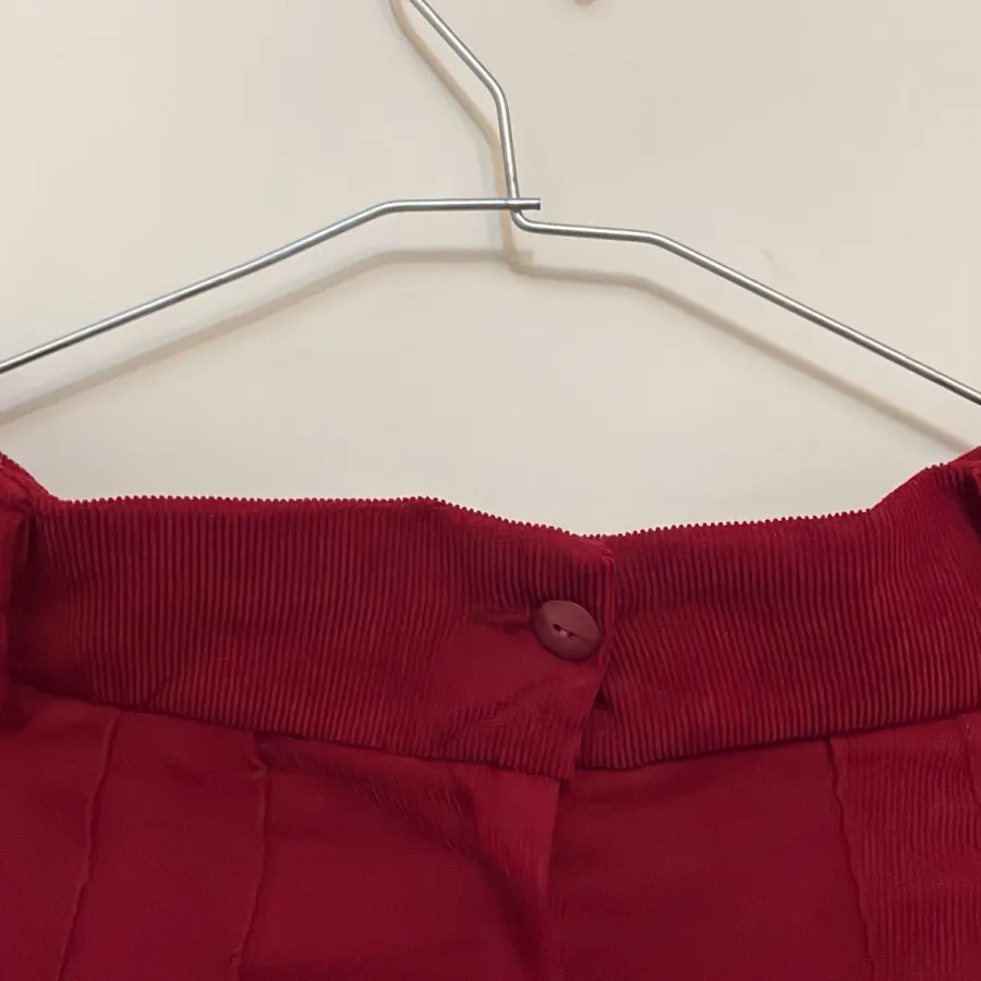 دامن مخمل قرمز زرشکی