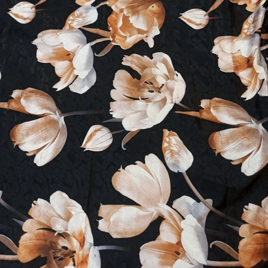 چادر ابریشم ژاکارد گلدار