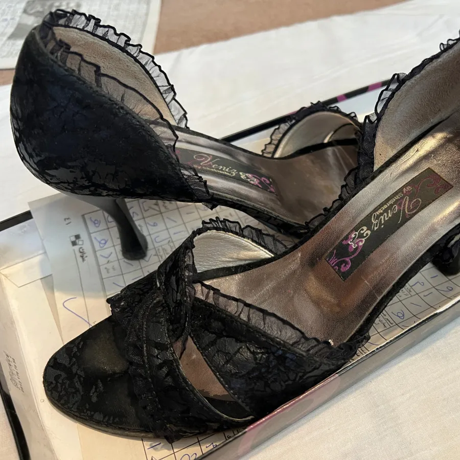 کفش مجلسی چرم و تور