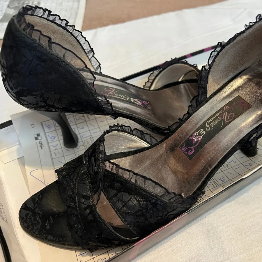 کفش مجلسی چرم و تور