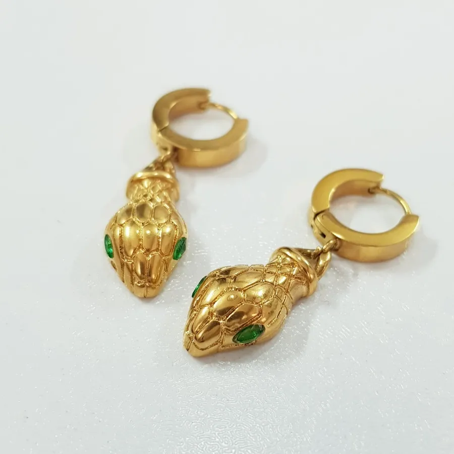 گوشواره استیل طلایی ماری