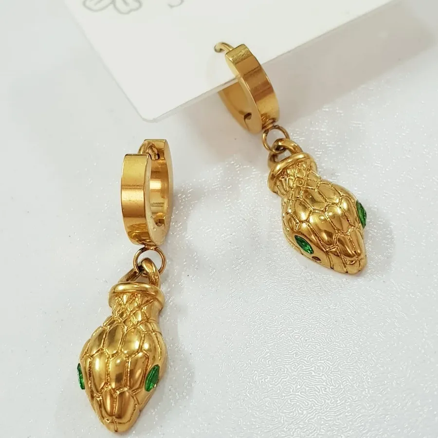 گوشواره استیل طلایی ماری