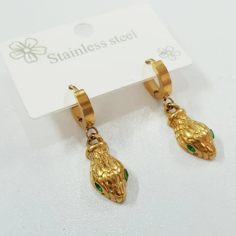 گوشواره استیل طلایی ماری