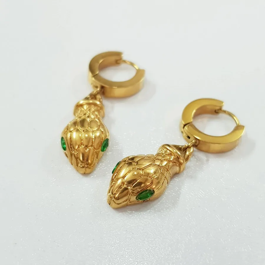 گوشواره استیل طلایی ماری