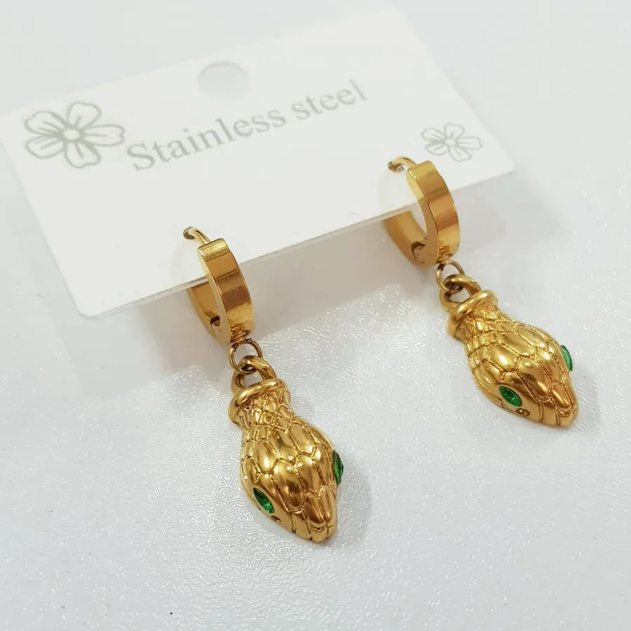 گوشواره استیل طلایی ماری