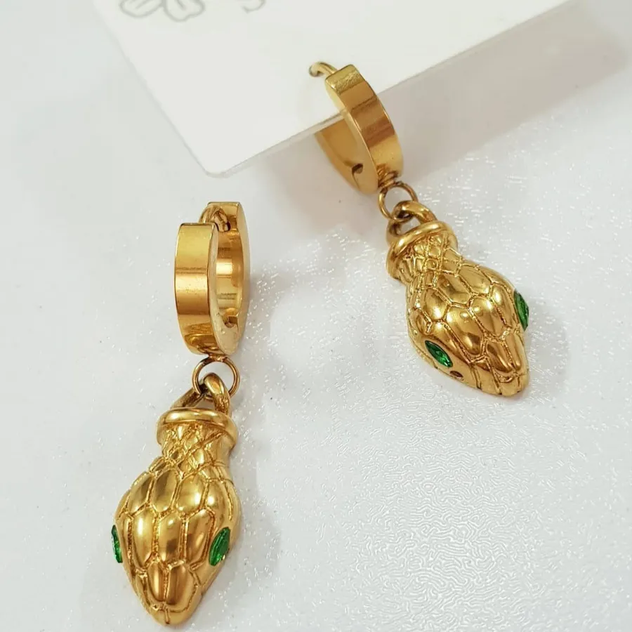 گوشواره استیل طلایی ماری