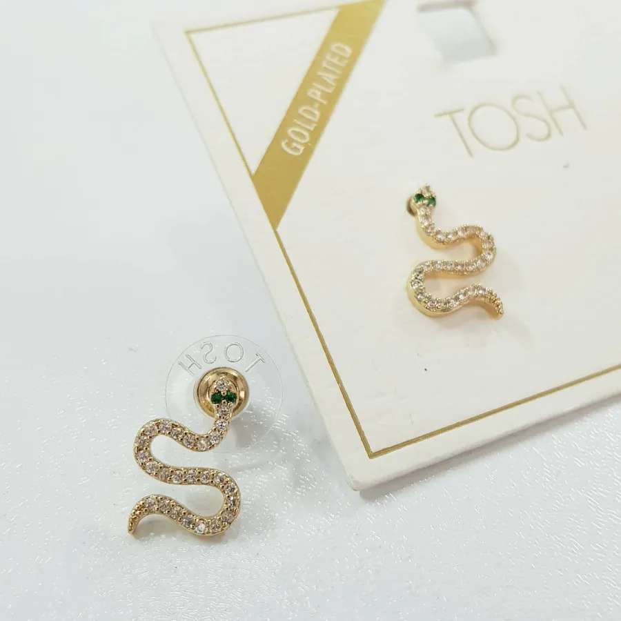 گوشواره روکش طلا مار TOSH