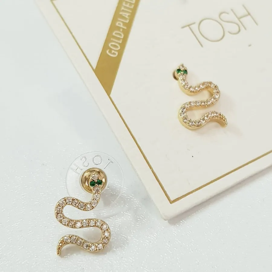 گوشواره روکش طلا مار TOSH