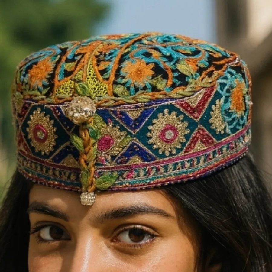 کلاه سنتی سوزن دوزی