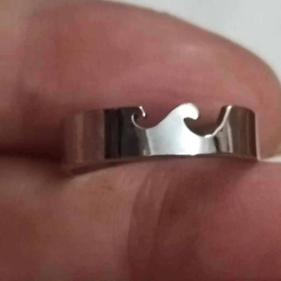 انگشتر«موج»استیل رنگ ثابت