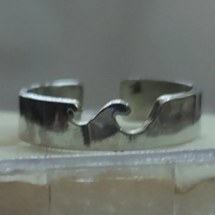 انگشتر«موج»استیل رنگ ثابت