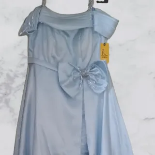 لباس مجلسی ساتن شاین آبی