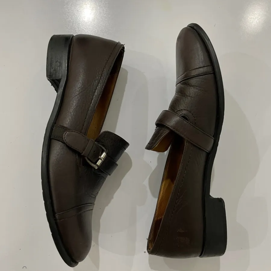 کفش چرم قهوه ای رسمی