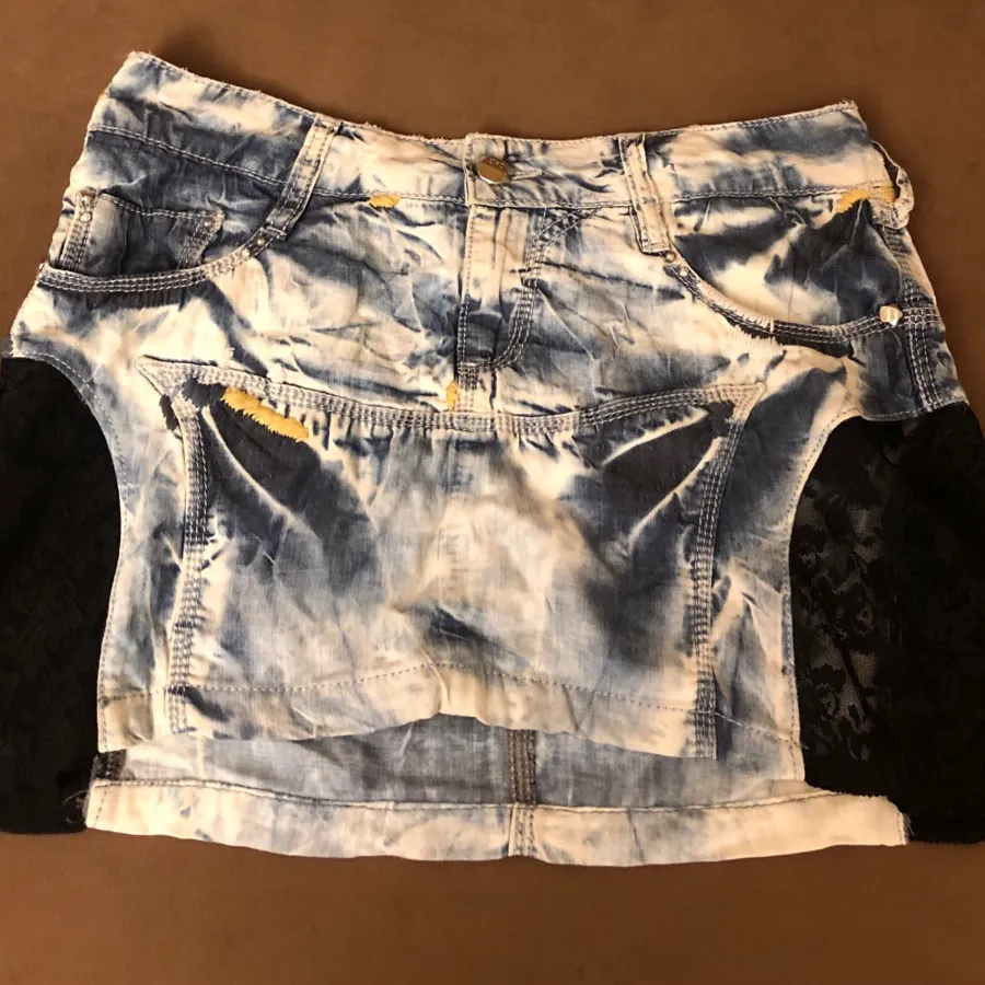 بلوز و دامن جین و گیپور