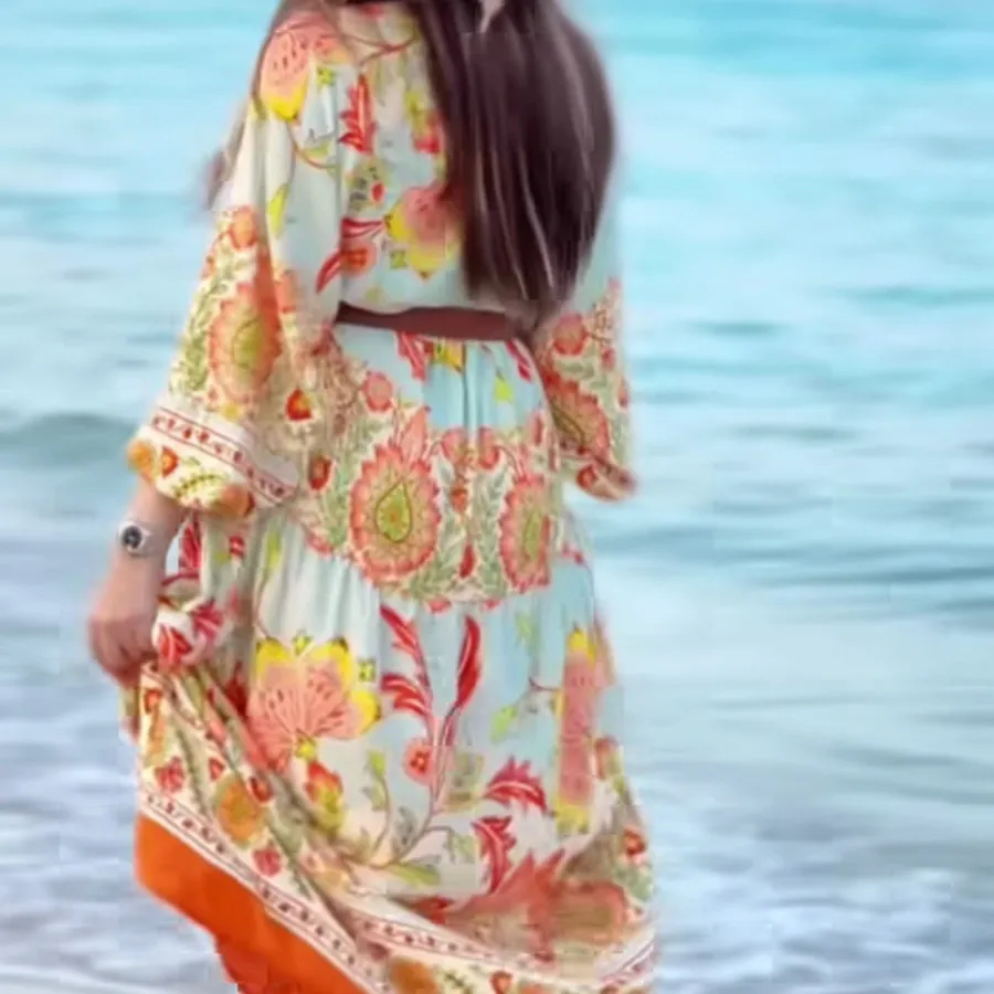 پیراهن ساحلی نارنجی