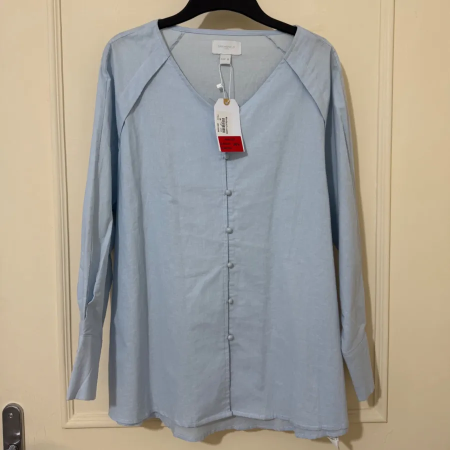 شومیز آبی کمرنگ