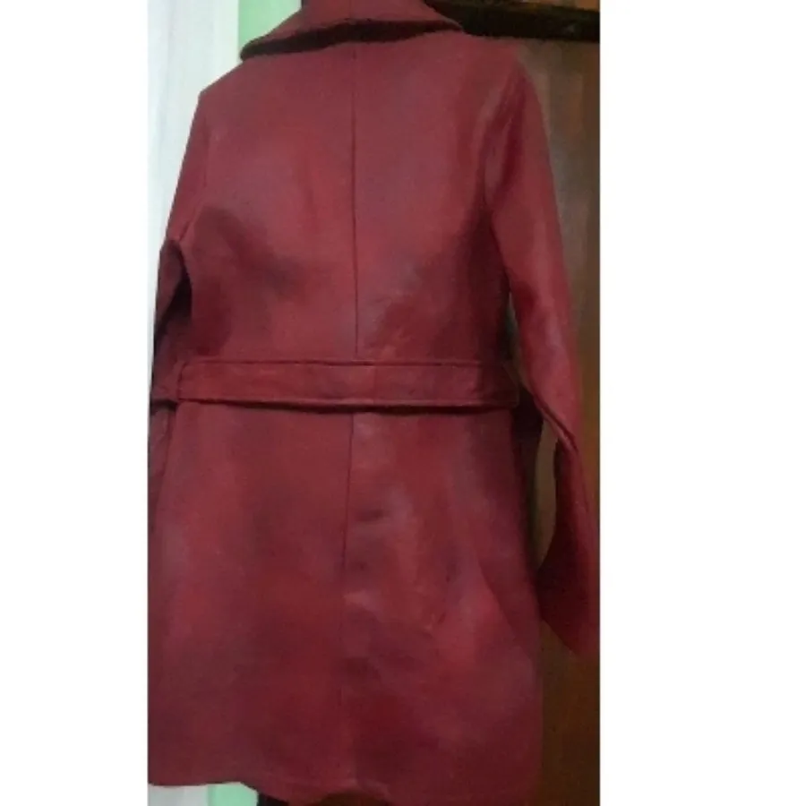 پالتو فوتر با رویه چرم